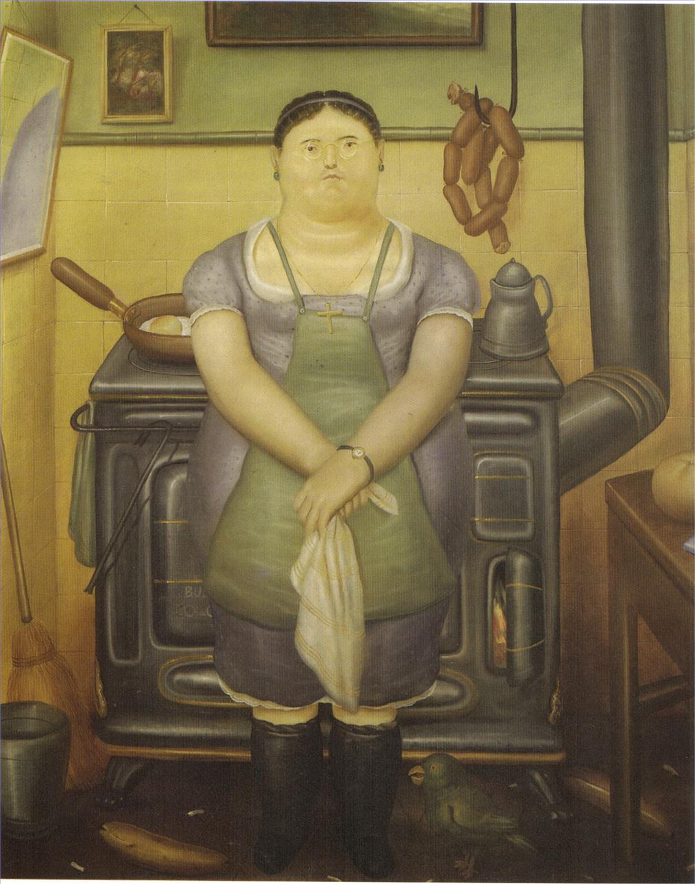 Das Dienstmädchen Fernando Botero Ölgemälde